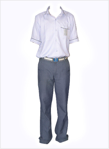 Blue Shirt and Grey full Trouser